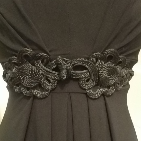 Soprano black dress with frog fastener Sz S - Picture 2 of 8